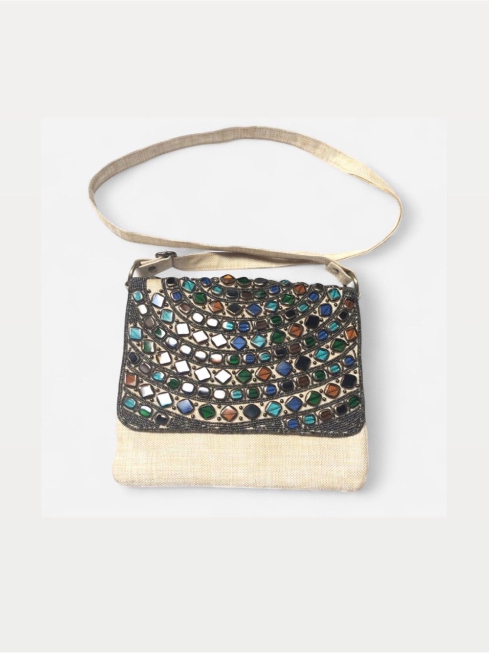 Beautiful Sea-glass Art Deco Shoulder Handbag